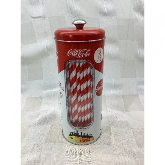 コカコーラ COKE Coca-Cola コーラ ティン DR ストローディスペンサー 