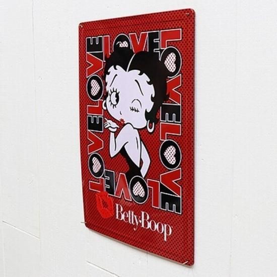 ベティーちゃん ベティブープBetty Boop ティン サイン 投げキッスLove