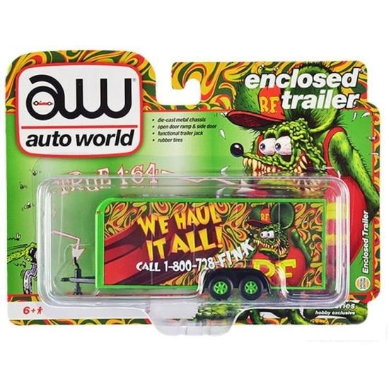åȥե ߥ˥Auto World 1:64 Rat Fink Enclosed Trailer WE HAUL ALL֡Хꥫ