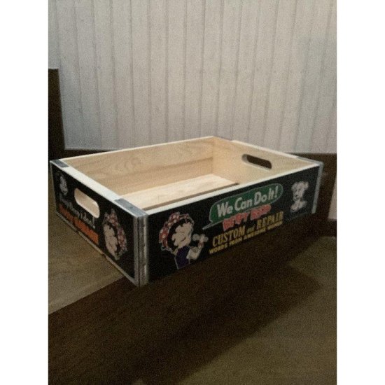 ベティーちゃん Betty Boop ウッドケースWOODEN CRATE ウッドクレート ガレージ アメリカン雑貨 - ちゃんぷ