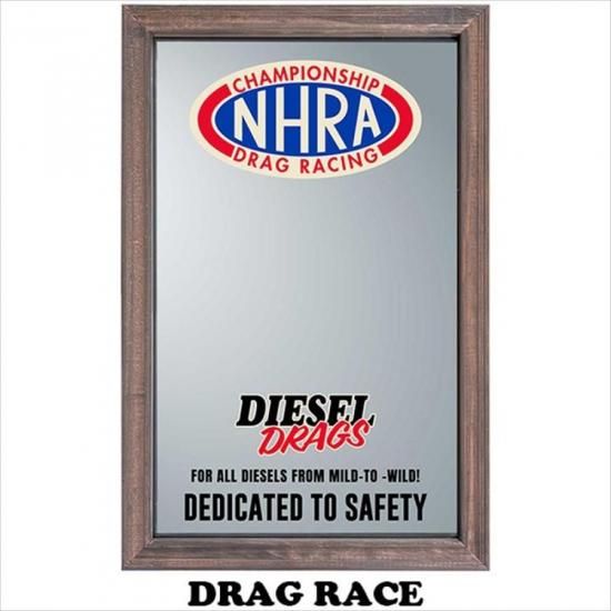 NHRAѥ֥ߥ顼DRAG RACEˡƥꥢ ߥ顼   WOOD PUBMIRROR