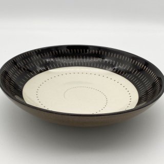 小石原焼 小石原焼き カレー皿 白 鶴見窯 陶器 器 tsurumi-014