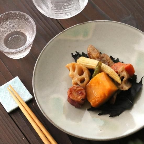 プレート皿 ワンプレート皿 高取焼 高取焼き 中皿 18cm 高取焼