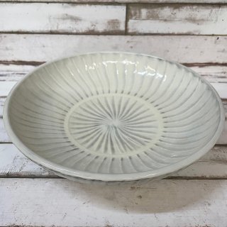 小石原焼 小石原焼き drape bowl en Mサイズ 深皿 白 早川窯元 陶器 食器 器 NHK イッピンで紹介されました hayakawa-014