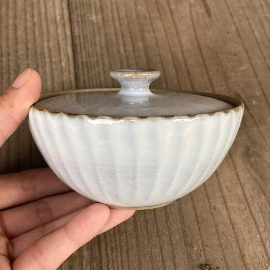 小石原焼 小石原焼き 塩壺 白 圭秀窯 陶器 保存容器