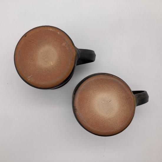 小石原焼 小石原焼き マグカップ 黒 マルワ窯 陶器 カップ