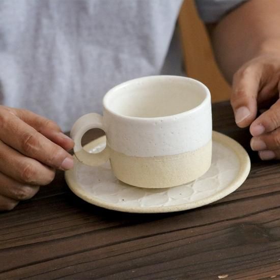 梶原慶治 マグカップ 掛分 白 ホワイト コーヒーカップ ティーカップ