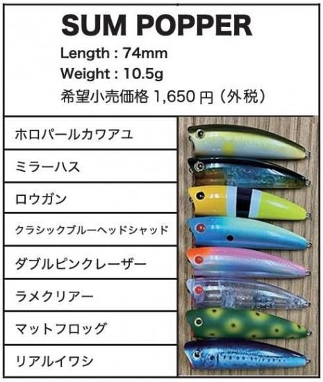 サムルアーズ サムポッパー - lureshopsawa