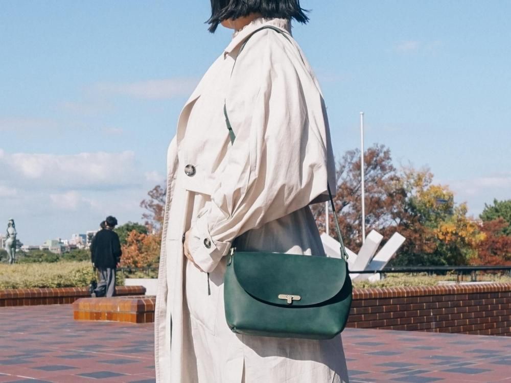 Ovaluna flap shoulder Vert Cypres / Х եå  ꥫ顼ȥ륷ץ