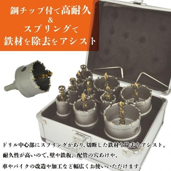 ★激安★鉄鋼キリ　ホールソー　セット品 ☆激安☆鉄鋼キリ ホールソー セット品の通販 by M's shop｜ラクマ
