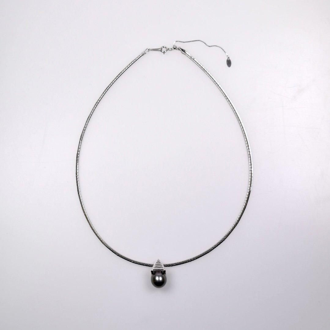 SV 黒蝶真珠 オメガネックレス