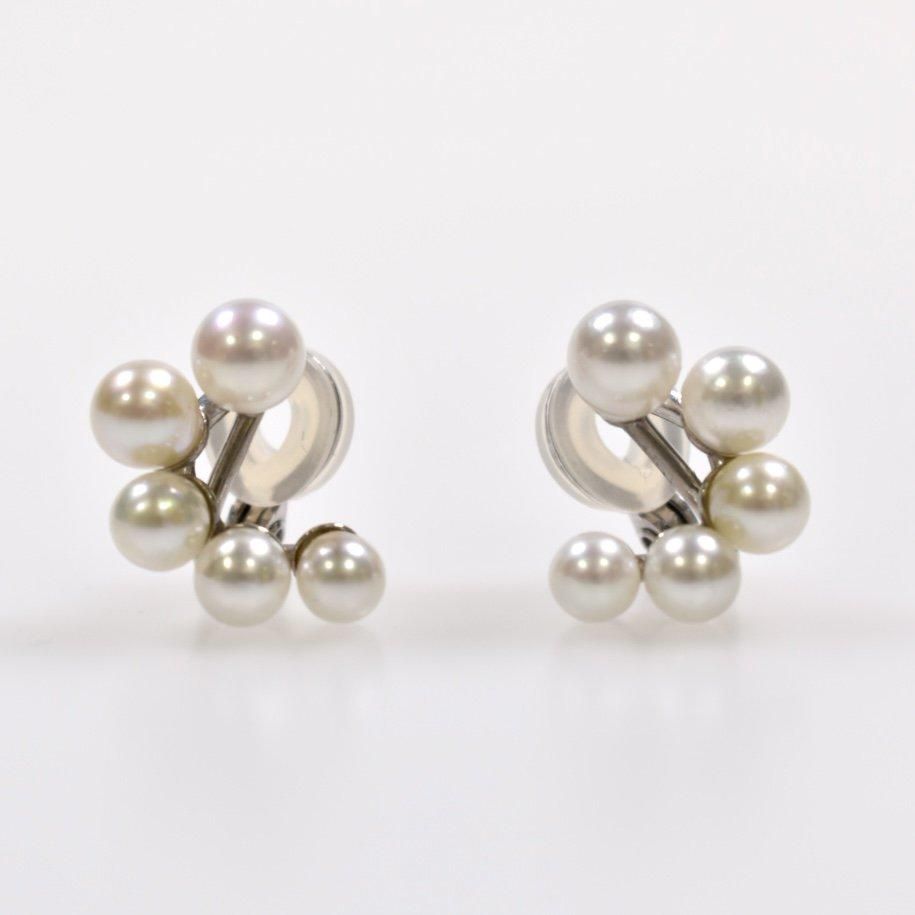 SV ハロン湾産 無調色 アコヤ真珠 カーブイヤリング