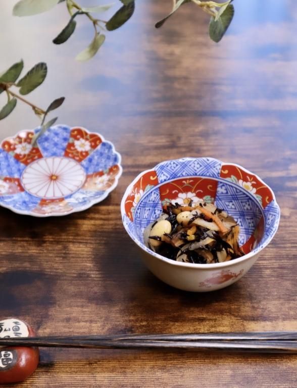 A1277-2/篠ヶ洞窯/赤織部足付向付5客/銘々皿/飾皿/菓子皿/懐石道具/ 赤織部 瓜形 向付 皿 五客 篠ヶ洞窯 共箱 5枚セット 岐阜県の