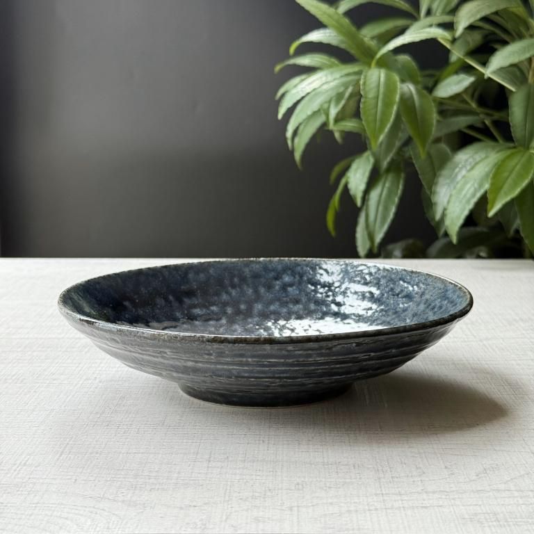 伊羅保七寸深皿 蒼-ao- - 陶舗サノヤ「オンラインストア」