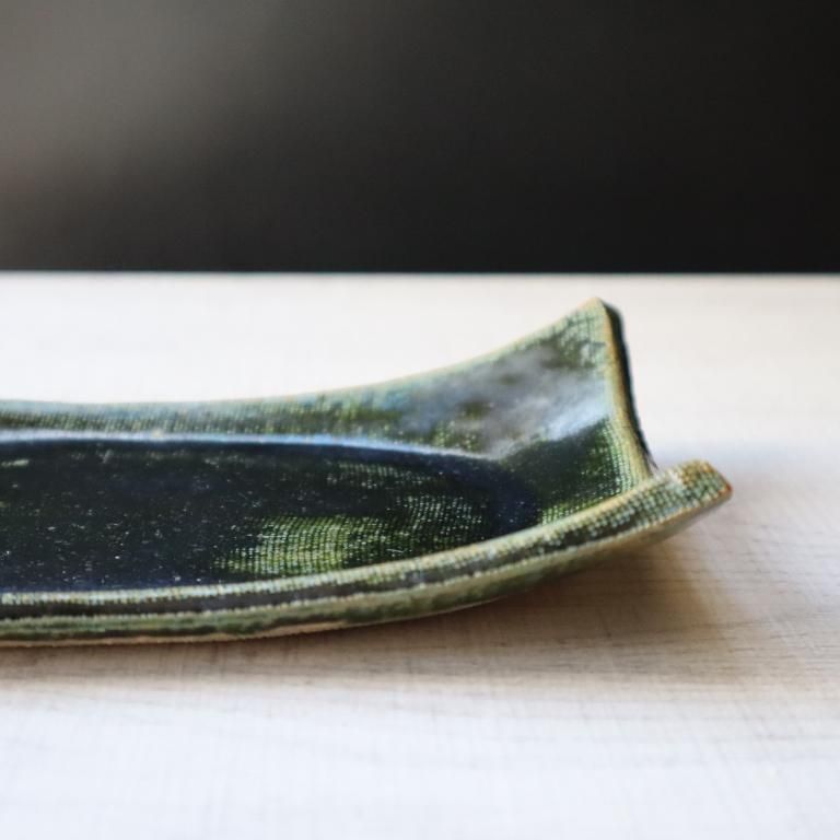 No.25022117 やきもの陶磁器　織部の菓子器 No.25022117 やきもの陶磁器 織部の菓子器