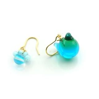 はたはたページ②シー陶器イヤリング1点物♡ silver950】 シルバー スティックバーピアス/イヤリング『送料無料