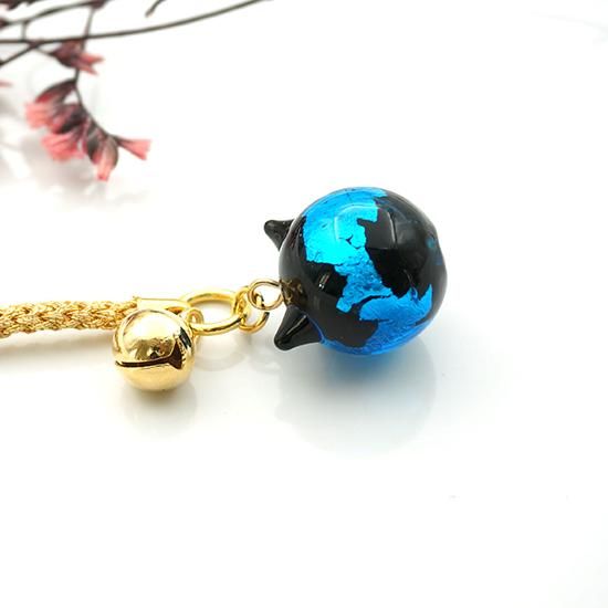 ★735★にゃんこ玉 海チャーム ☆735☆にゃんこ玉 海チャーム