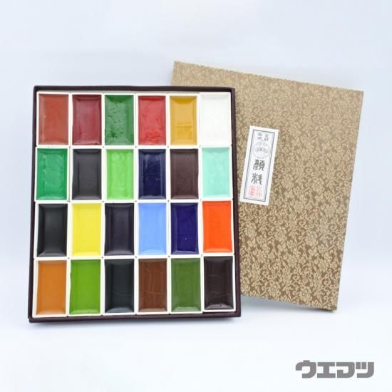 24色 絵画用顔料セット 吉祥]顔彩24色セット | 額縁通販・画材通販のことならマルニ額縁