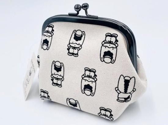 【最新入荷】 帆布ぐんまちゃん3.5寸マチ付きがま口 - ぐんまーと ラウンド用品・アクセサリー