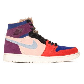 NIKE W AIR JORDAN 1 HIGH OG ALEALI MAY BORDEAUX/LT ARMORY BLUE-SUNSET TINT
