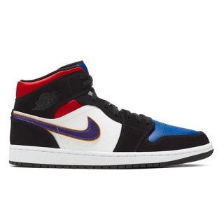 NIKE AIR JORDAN 1 MID SE 1991 NBA FINAL BLACK COURT PURPLE UNIVERSITY GOLD
