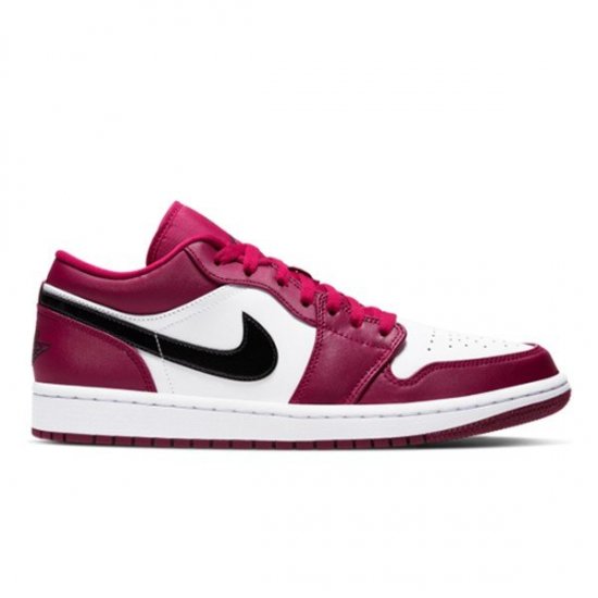 NIKE AIR JORDAN 1 LOW NOBLE RED/BLACK-WHITE - SNEAKER