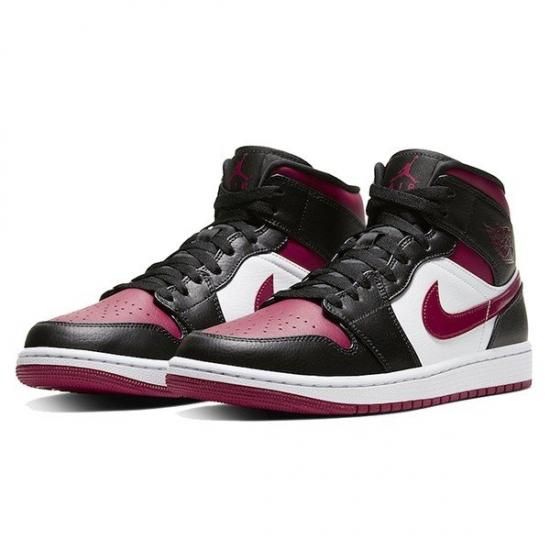 Air jordan 1 clearance mid - black/white-noble red