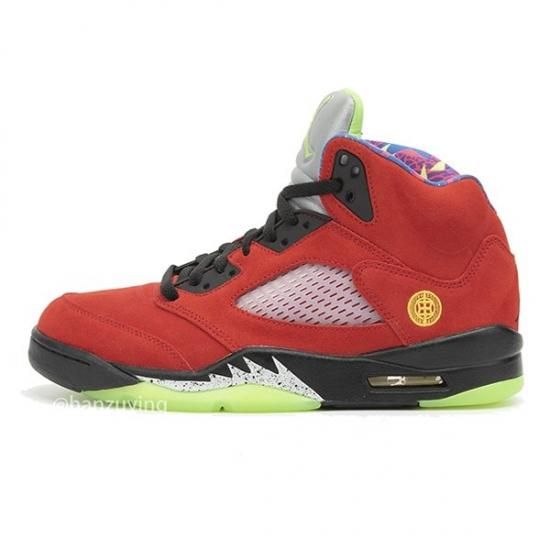 green and red jordan 5