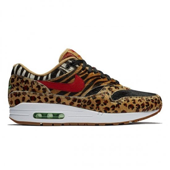 ATMOS x NIKE AIR MAX 1 DLX ANIMAL PACK 2.0 WHEAT BISON CLASSIC GREEN SPORTS  RED - SNEAKER SHOP LINK