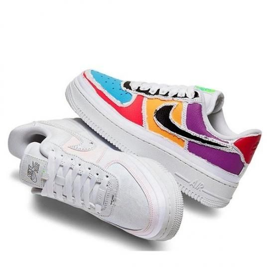 人気話題！Nike Wmns Air Force 1 LX Tear Away White NIKE WMNS AIR FORCE 1 07 LX TEAR AWAY WHITE MULTI 01