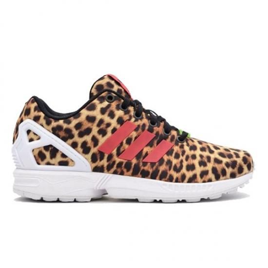 ADIDAS ORIGINALS WMNS ZX FLUX ANIMAL BLACK VIVID BERRY RUNNING