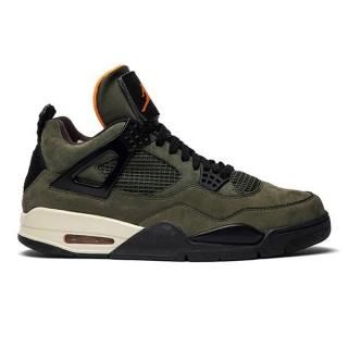 ͽNIKE AIR JORDAN 4 RETRO x UNDEFEATED DEEP GREEN CLEMENTINE BLACK SAIL IB1519-200