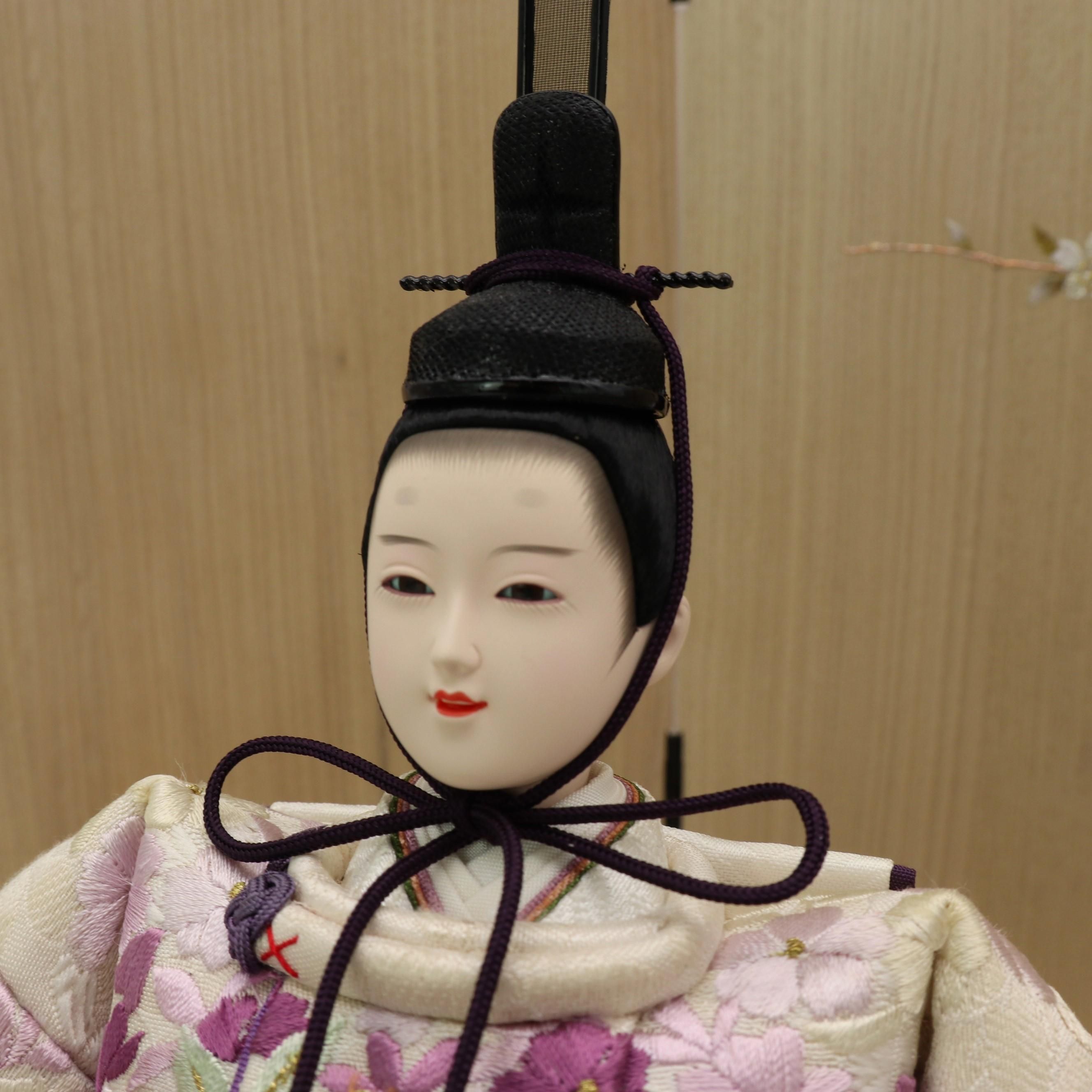 京刺繍 桜尽くし(紫) 望月龍翠作 - 伝統の人形づくり一筋 静岡県富士市
