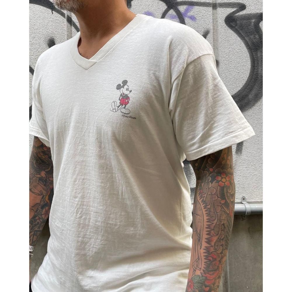 LAST 1】BOWWOW「MICKEY MOUSE 8812 V-NECK TEE - VネックT