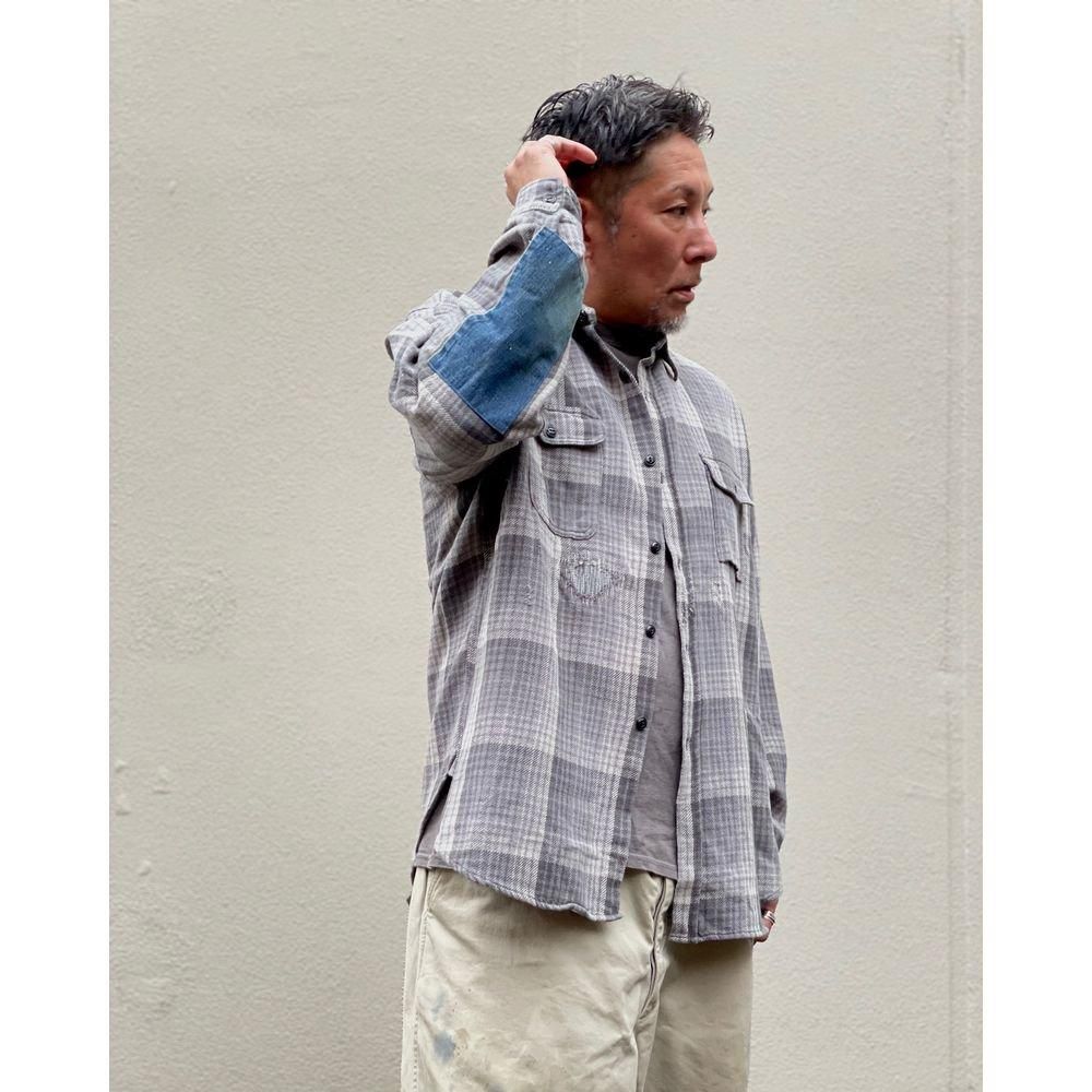 LAST 1】BOWWOW「DELUXE FLANNEL SHIRTS REPAIRED - チェック LAST 1】BOWWOW「DELUXE FLANNEL SHIRTS REPAIRED - チェック