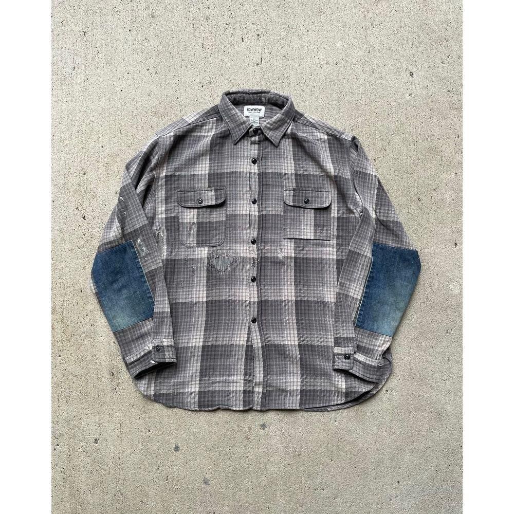 LAST 1】BOWWOW「DELUXE FLANNEL SHIRTS REPAIRED - チェック LAST 1】BOWWOW「DELUXE FLANNEL SHIRTS REPAIRED - チェック
