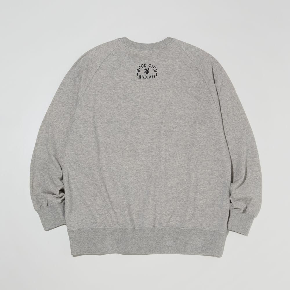 RADIALL スウェット RADIALL | HOOD CITY - CREW NECK SWEATSHIRT L/S - Black