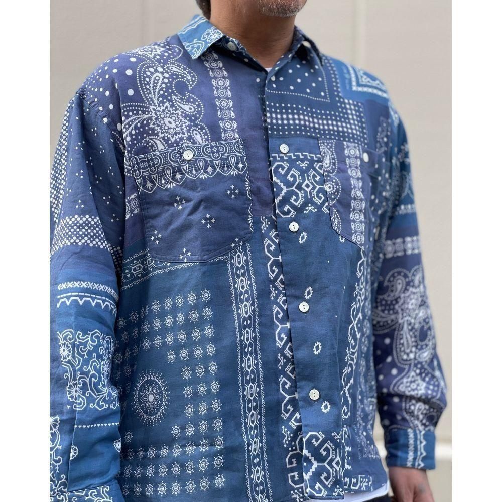 レア　radiall バンダナ柄　シャツ レア radiall バンダナ柄 シャツ