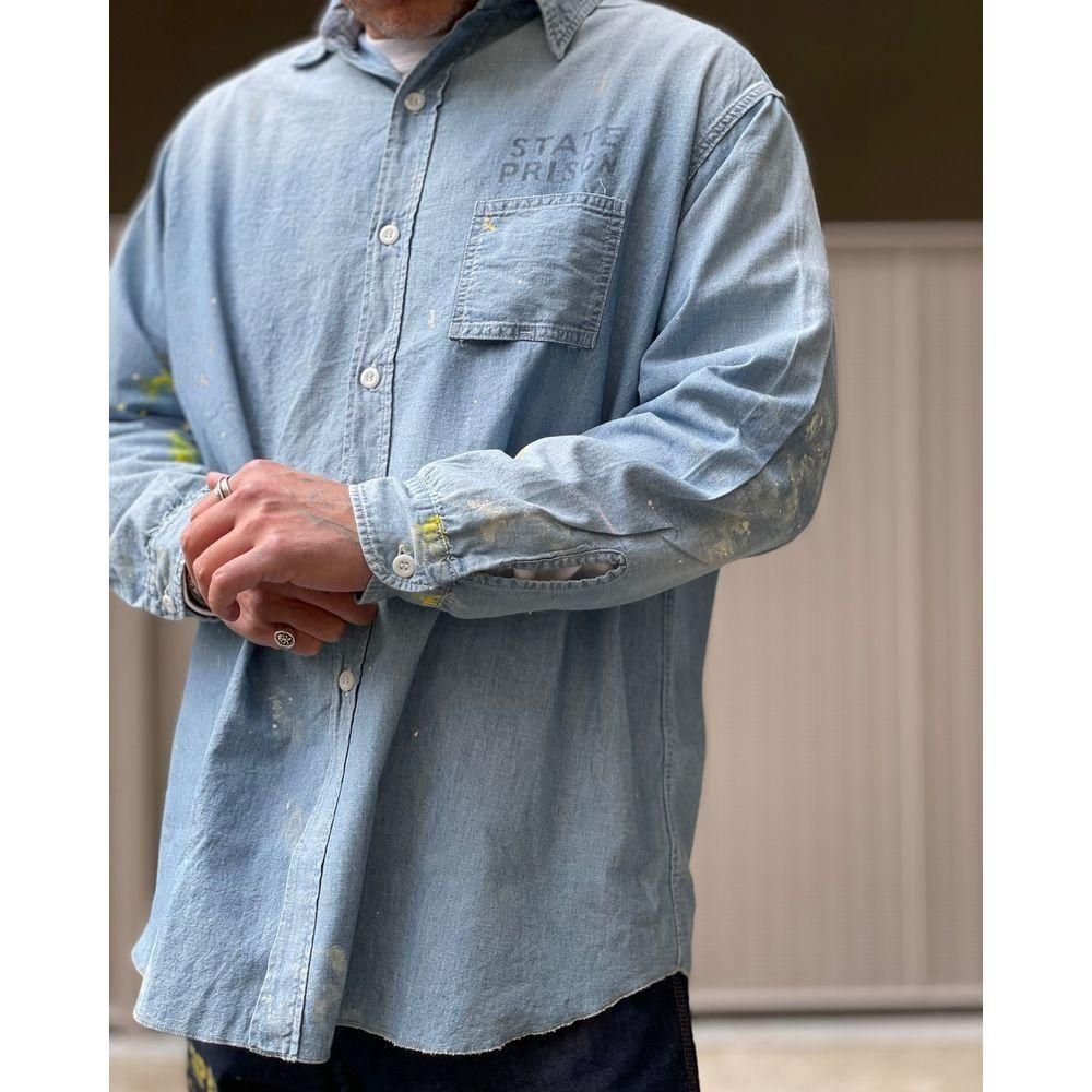 LAST 1】BOWWOW「STATE PRISON CHAMBRAY SHIRTS - シャンブレーシャツ