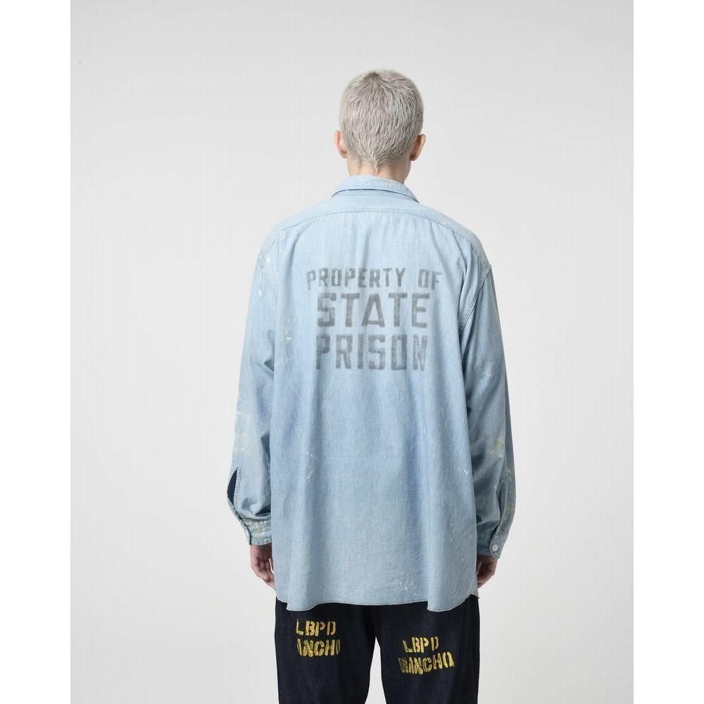 LAST 1】BOWWOW「STATE PRISON CHAMBRAY SHIRTS - シャンブレーシャツ