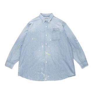 LAST 1BOWWOWSTATE PRISON CHAMBRAY SHIRTS - ֥졼ġ