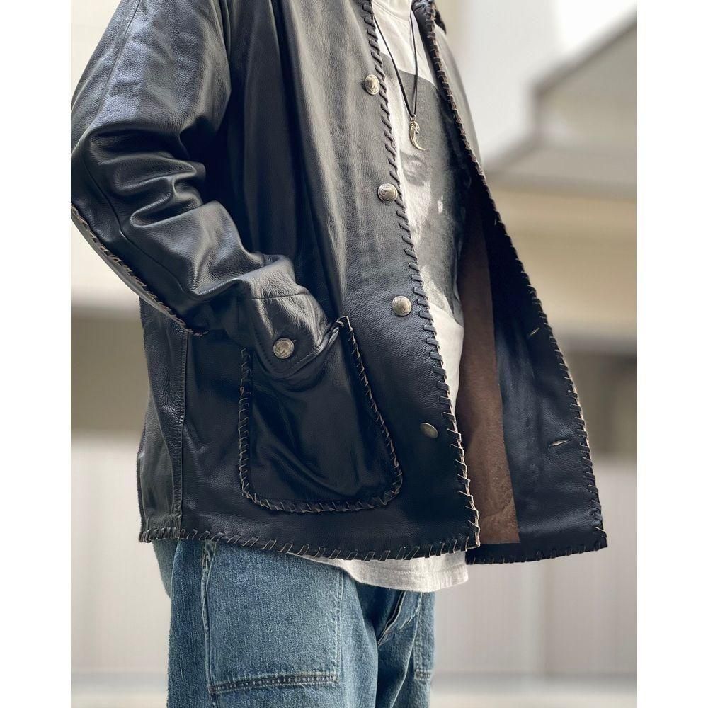 BOWWOW「BRAIDED LEATHER COVERALL - レザーカバーオール」 - Mate-N-Raw