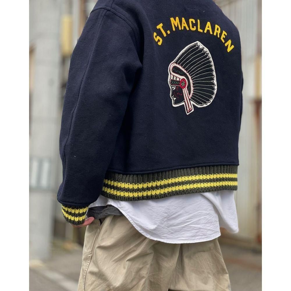 BOWWOW「ST. MACLAREN UNIV. VARSITY JACKET AGED - メルトン