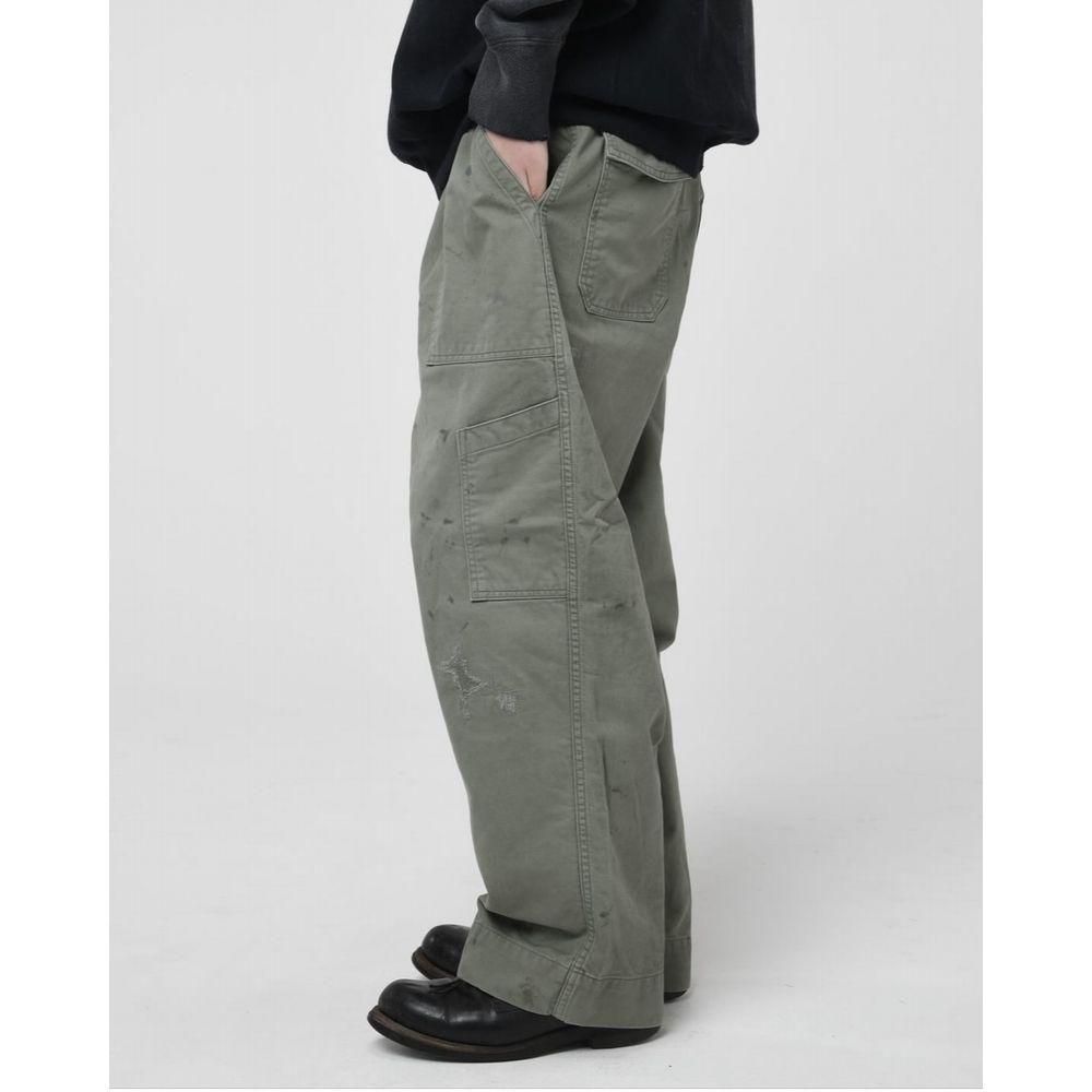 BOWWOW ワークパンツ ビンテージ加工 BOWWOW「REPAIRED USAF MECHANIC PANTS - ワークパンツ」 - Mate-N-Raw