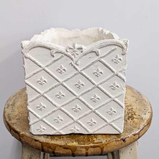 k18 菱形の花鳥柄　鉢 k18 菱形の花鳥柄 鉢