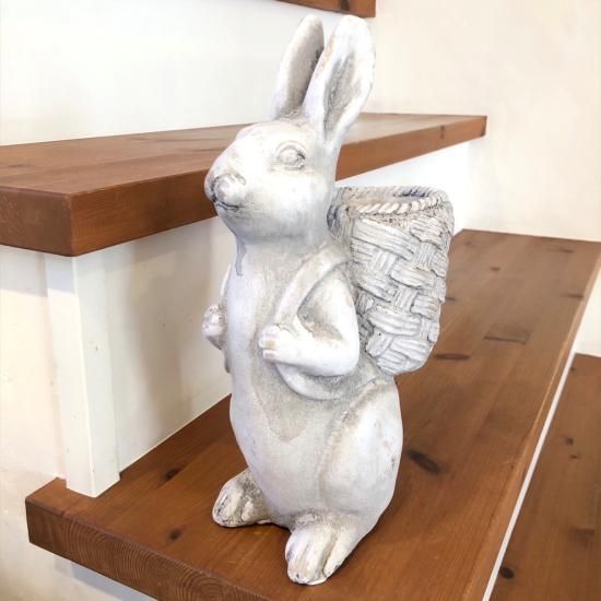 ラビットポット立ち 植木鉢 うさぎオブジェ 村田屋 - 鉢bee