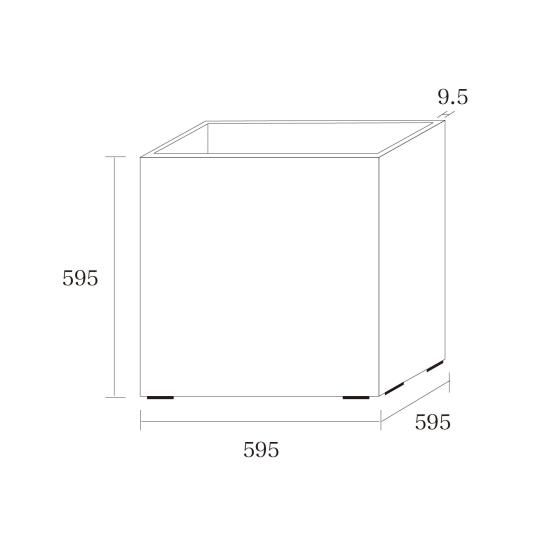 タイル製鉢カバー｜シャープなフォルムと上質なミニマルスタイル