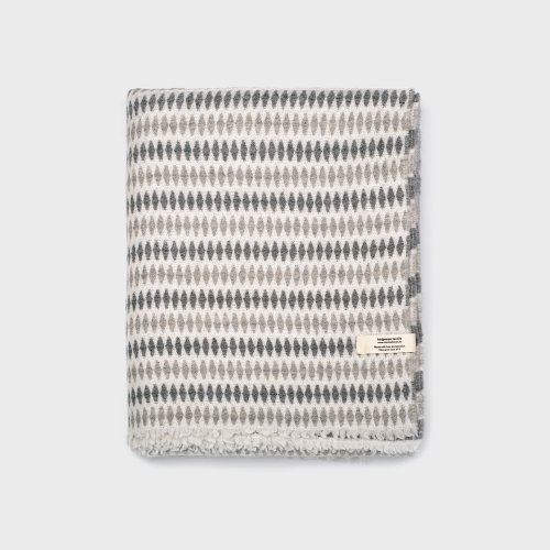 【エストニアのもの】Kelpman Textile　ブランケット HARLEQUIN(Gray)