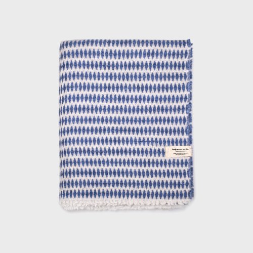 【エストニアのもの】Kelpman Textile　ブランケット HARLEQUIN(Blue)