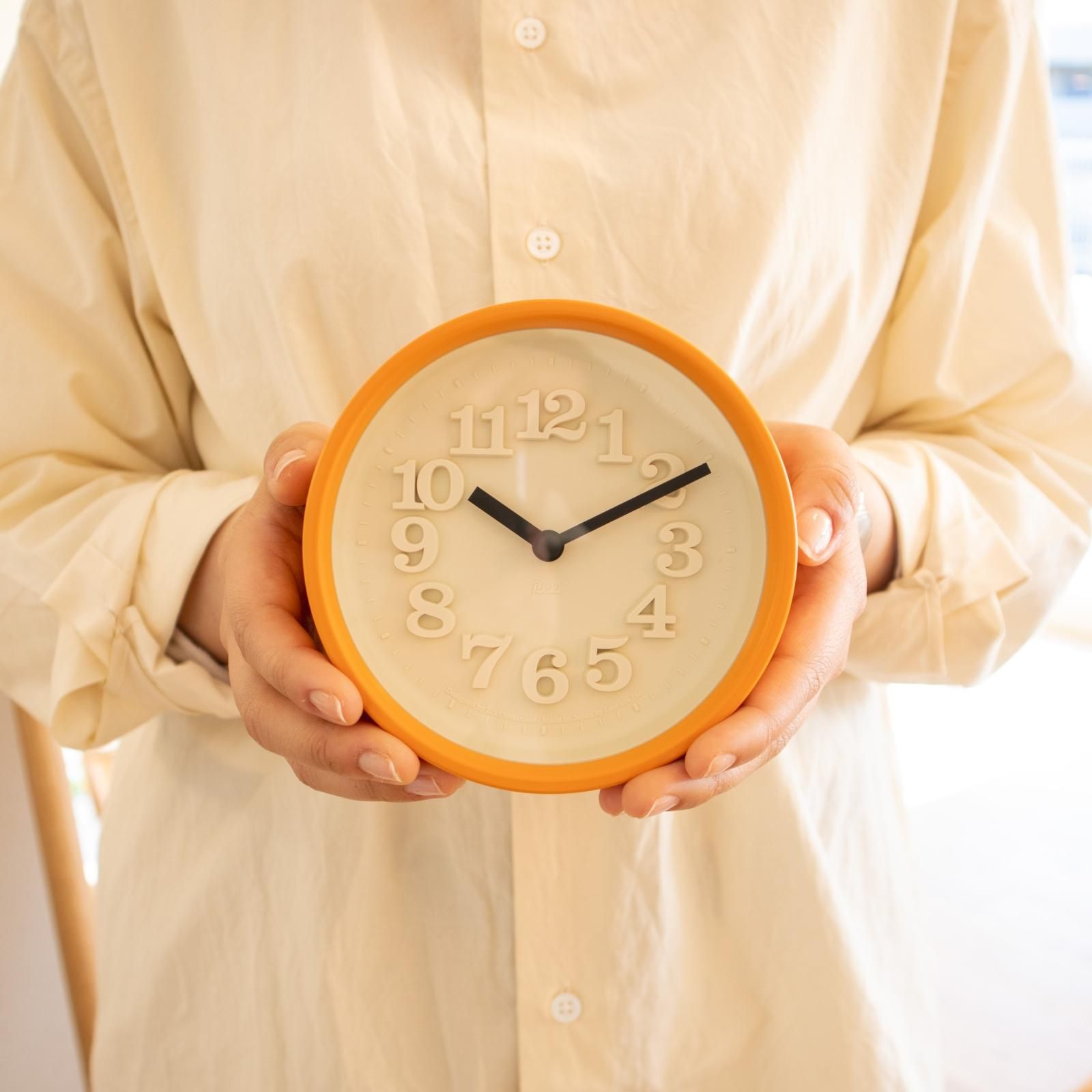 掛け時計/置き時計】オレンジジャーニー（アクリル製）※文字盤無し